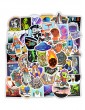 Astronaut & Alien Print Sticker 50pcs
