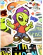 Astronaut & Alien Print Sticker 50pcs