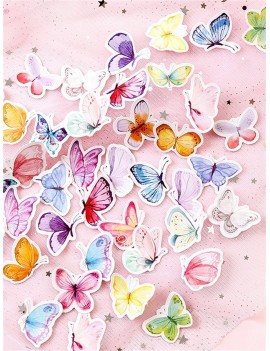 Butterfly Print Sticker 46pcs