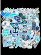 Blue Series Seaside Landscape Sticker 50pcs