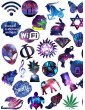 Purple Series Mixed Pattern Sticker 36pcs