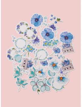 Floral Print Sticker 40pcs