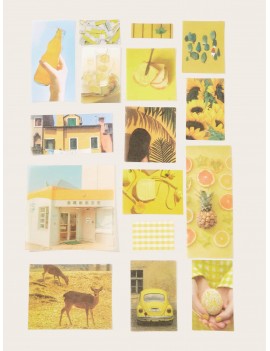 Fruit & Sunflower Print Sticker 70pcs