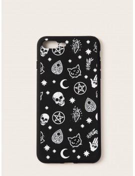 Skull & Star Print iPhone Case