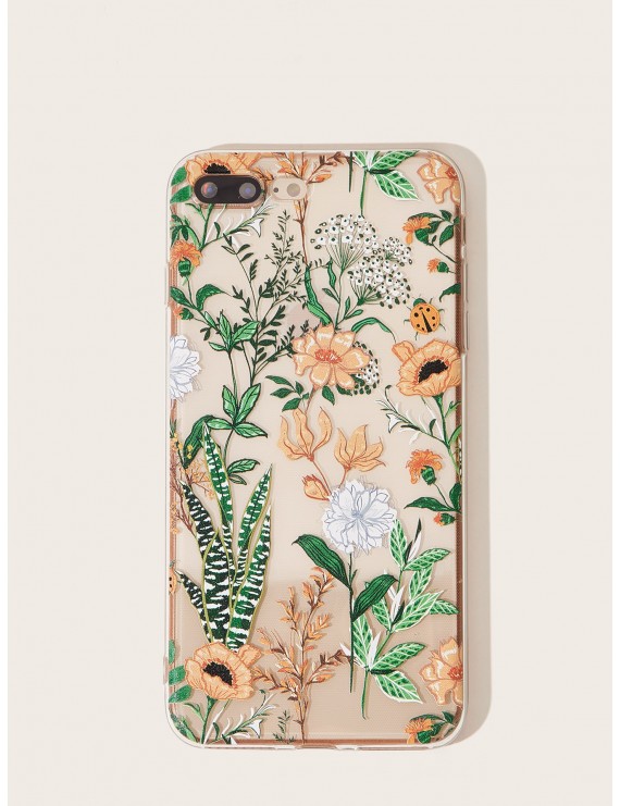 Flower & Leaf Pattern iPhone Case