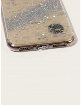 Glitter Planet Pattern iPhone Case
