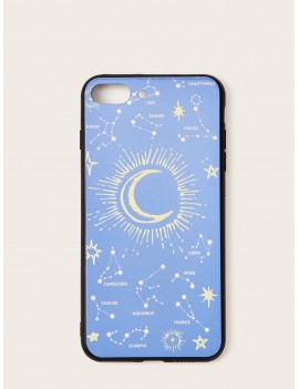 Moon & Constellation Pattern iPhone Case