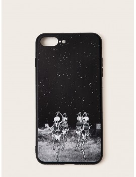 Dancing Skeleton Print iPhone Case