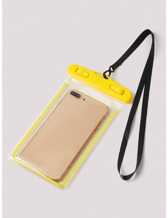 Contrast Trim Clear Phone Waterproof Pouch Bag