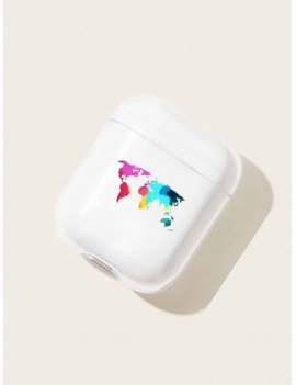Colorful Map Pattern Airpods Box Protector